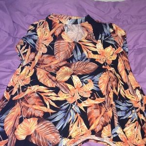 Jennifer Lopez 2X Floral Pattern Shirt
